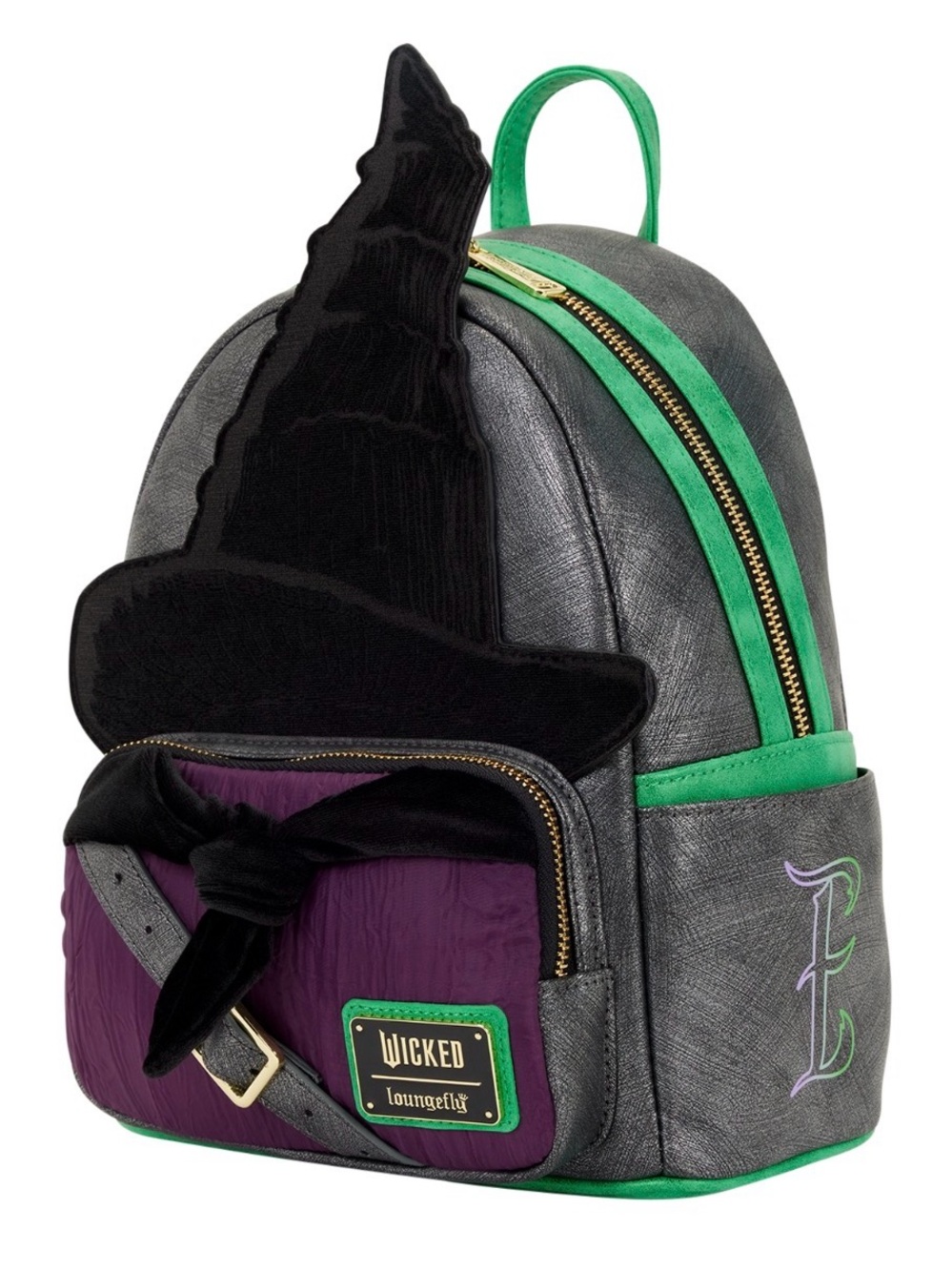 Loungefly Wicked Witch Mini Backpack — Black, Purple & Green - Picture 2 of 5